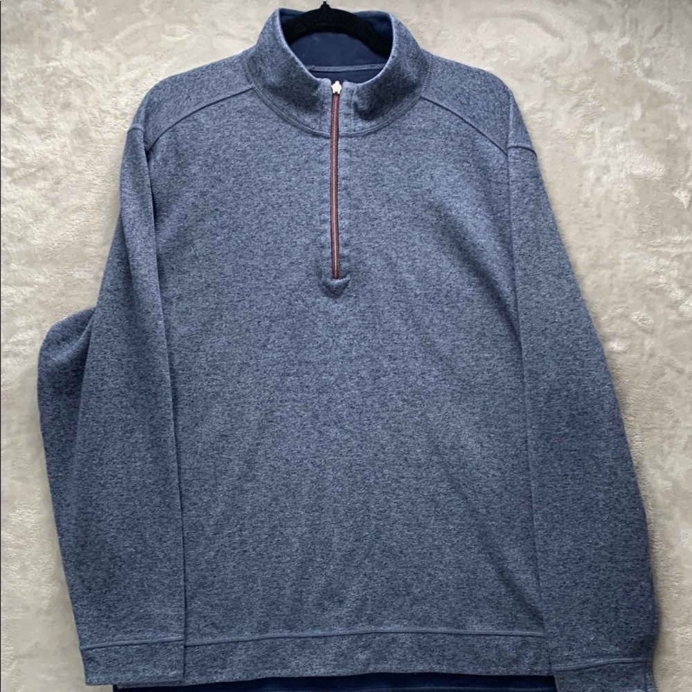 TOMMY BAHAMA | L-XL MEN CASUAL COLLAR 1/4 ZIP PULLOVER | BLUE